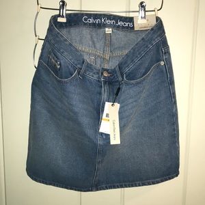 NWT Calvin Klein Jean Skirt